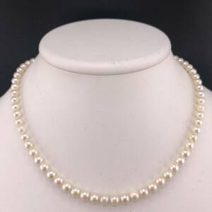 E05-831 アコヤパールネックレス 5.5mm~6.0mm 40cm 21.0g ( アコヤ真珠 Pearl necklace SILVER )