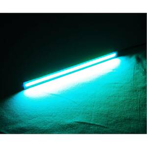 【匿名配送】 COB LED バーライト デイライト ライムグリーン 2本セット 防水 ブラックフレーム 発光力 強い 淡い緑