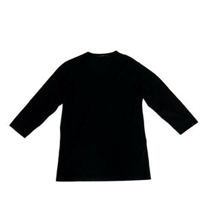 AKM エイケイエム Vネック 七分袖Tシャツ サイズM ARTT111 ブラック メンズ メンズファッション【中古】