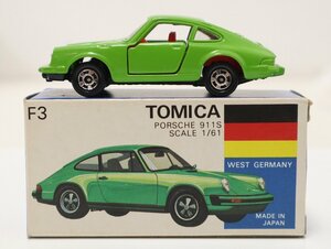 【1円スタート】TOMICA トミカ 外国車シリーズ F3 ポルシェ 911S 赤シート 青箱 ミニカー 4-A031/1/60P