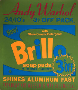 ダメージあり　アンディー・ウォーホル／ANDY WARHOL “ブリロ／BRILLO SOAP PADS” オリジナル・シルクスクリーン・ポスター R-217