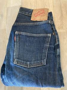 90s DENIME 旧ドゥニーム ビンテージ鬼ヒゲ66前期 黄耳　デニム ジーンズ ストレートw28