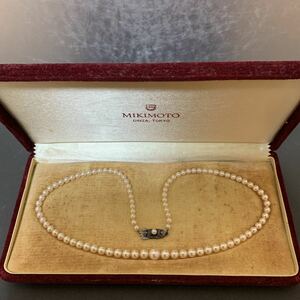 MIKIMOTO ミキモト パールネックレス 4-8mm グラデーション ネックレス 真珠ネックレス ケース付き