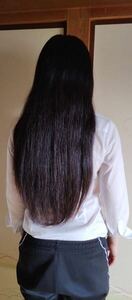 日本人女性、髪束、10代後半、約40cm、120g、髪の毛、人毛、ウィッグ、ヘアドネーション