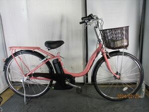 Ｄ328　★整備済み　中古電動自転車　ブリヂストン　アシスタ　ピンク　★【26インチ　8.9Ah】