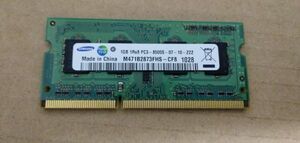【 ジャンク 】 No.１６３　ノートPC用メモリー　SAMSUNG　製　DDR３　PC３ー８５００S　１GB　
