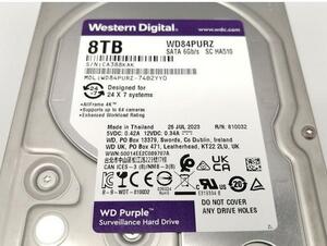 新並 WD Purple 8TB WD84PURZ/SATA/高耐久/
