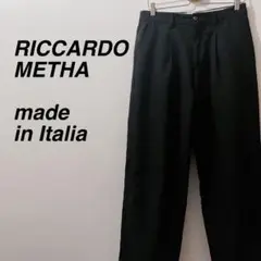 RICCARDO METHA イタリア製　ワンタック　スラックス　イージーケア