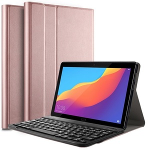 【送料無料】Lenovo TAB P10/ LAVIE Tab E TE510/JAW 用 レザーケース付き Bluetooth キーボードかな入力対応 US配列 ローズゴールド