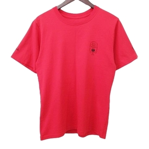 ダブルタップス WTAPS 美品 201-205 Tシャツ 半袖 ロゴ プリント クルーネック トップス 1 約Sサイズ 赤 レッド メンズ