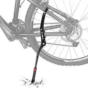 OIENNI 自転車 キックスタンド バイクサイドスタンド 長さ調節可能 アルミニウム合金製 二点固定 簡単取り付け 自転車用スタ