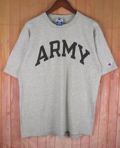 ST10403 Champion チャンピオン 90s 米軍 Tシャツ ARMY USA製 グレー LARGE（クリックポスト可）