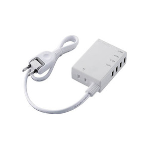 エレコム USBタップ/USBメス×4/AC×1/ケーブル60cm/3.1A/ホワイト MOT-U06-2144WH /l