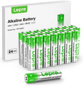 24 Lepro 単4形 アルカリ乾電池 24本セット ハイパワー 大容量 液漏れ防止 耐久 長持ち 長期間保存可能 おもちゃ 電
