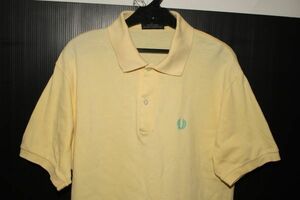 2626■M-Lフレッドペリー、薄黄系、半袖ポロシャツ
