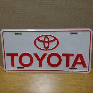 TOYOTA トヨタ プレート 看板 化粧プレート ナンバー ナンバープレート グッズ コレクション レア ガレージ ロゴ 飾り Logo car signboard