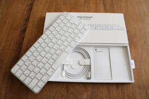 [程度良好/現行モデル] Apple Magic Keyboard White/AppleシリコンMacモデル用 Touch ID搭載 Model A2449 MK293J/A JIS配列 ホワイト S