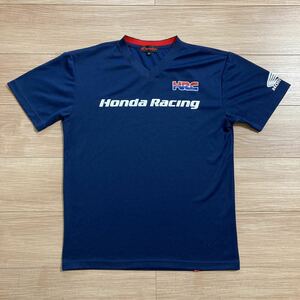HRC HONDA Racing T-shirt ホンダ レーシング VネックTシャツ Mサイズ 小さな穴あり ユーズド
