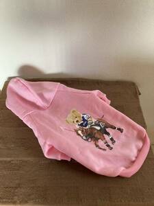 ＊【新品】パーカー トレーナー Tシャツ フリース 素材 Lサイズ ピンク 熊 馬 フード ＊