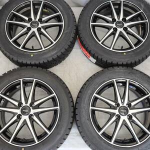 新品 15インチ Z05-BP 5.5J 4穴100 スタッドレス付4本SET 175/60R15 グッドイヤー ICENAVI6 ニッサン ノート E11 (W2273-3)