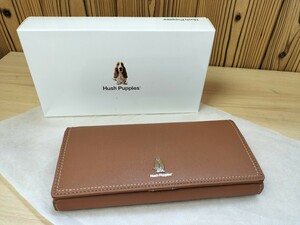 ★未使用　Hush Puppies　ハッシュパピー　長財布　ブラウン　チェルシー　かぶせ財布★★