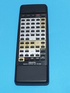 240284　 除菌・清掃済　DENON RC-808 CDA-5.5K/TU-5.5用 CDレシーバー用リモコン　赤外線発光確認済