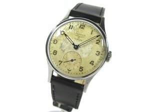 【ロンジン】1950年代 ヴィンテージ 5657 8 チューラー Wネーム シルバーアラビア 33mm メンズ 手巻 時計 SS cal.12.68Z A109