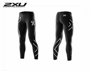 ■新品■2XU タイツ L メンズ シルバー 銀 コンプレッションウェア マラソン トレーニング ランニング ジム