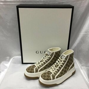 GUCCI 表記無し グッチ スニーカー スニーカー GG ハイカット 箱有 Sneakers ベージュ / ベージュ / X 白 / ホワイト / 10109199