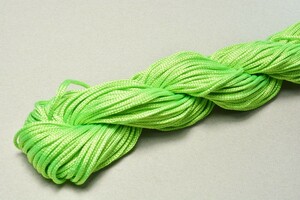 アクリル紐 黄緑 25m 1mm ストラップ ブレスレット 編み ハンドメイド ビーズクラブ