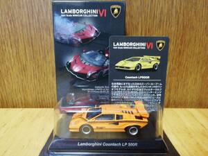 京商 1/64 ランボルギーニ ミニカーコレクション6 LAMBORGHINI Countach LP 500R　カウンタック　オレンジ　ブリスター未開封品