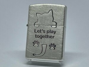 送料無料 ZIPPO[ジッポー]キャットシリーズ 銀メッキ 2UDSI-CAT