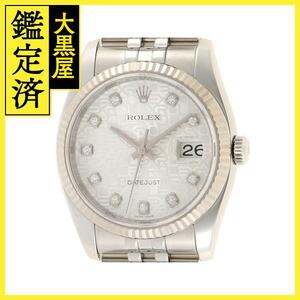 ROLEX　デイトジャスト36　116234G　ステンレス・ホワイトゴールド　100m防水　シルバーコンピュータ【432】2143200555807