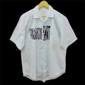 #suu コムデギャルソンシャツ COMMEdesGARCONS SHIRT 半袖シャツ M ライトグレー バーコードロゴ ビンテージ フランス製 メンズ [875426]