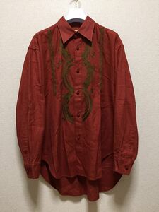 YOSHIYUKI KONISHI ヨシユキ コニシ デザイン 刺繍シャツ 長袖シャツ L
