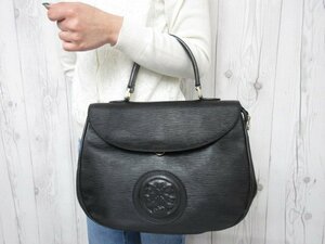 極美品 FENDI フェンディ ヴィンテージ ヤヌス ヤーヌス神 ハンドバッグ バッグ レザー 黒 69838