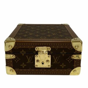 未使用保管品 箱 袋付 LOUIS VUITTON ルイヴィトン コフレ ジュワイアリー モノグラム レザー ジュエリーボックス バニティバッグ 茶 21147