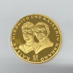 K24　純金メダル　天皇皇后両陛下御外遊記念　総重量25.0g【CEAM9001】
