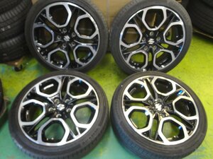 ■40863■スイフトSPORT純正◎ContiSportContact5 195/45R17 タイヤアルミ4本セット