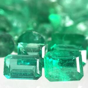 ［天然エメラルドおまとめ］ M 50ct 裸石 宝石 emerald ベリル jewelry ジュエリー beryl EA1 ②