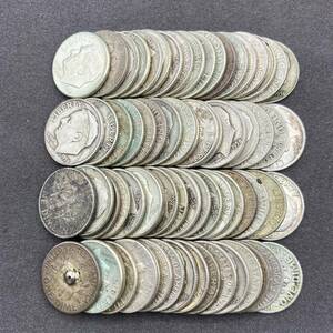 1円 アメリカ銀貨 約173.8ｇ70枚 1964年以前 10セント ダイム ルーズベルト ドル ダラー アンティークコイン コレクション
