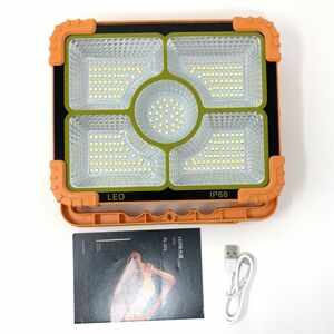 【一円スタート】LED投光器 充電式 作業灯 屋外用投光器 12000mAH大容量 屋外 フラッドライト 100W 13000LM ソーラー充電 1円 SEI01_1417