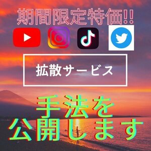 ★土日限定価格★【Instagram】拡散サービスの手法販売【Twitter・Instagram・TikTok・YouTube対応】【再生回数・フォロワー・いいね】