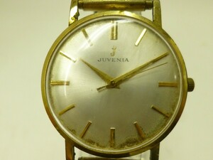 Z852-N30-1948◎ JUVENIA J15002 NCJ-4 K14 GOLD PLATED 腕時計 メンズ 手巻き 現状品①◎