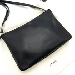 【良品✨】CELINE セリーヌ　ショルダーバッグ　トリオ　フィービー期　黒