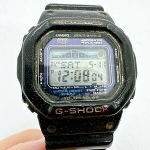 A2405-2-5 １円スタート 電波ソーラー　稼働品　CASIO　カシオ　G-SHOCK　ジーショック　ブラック　メンズ腕時計　