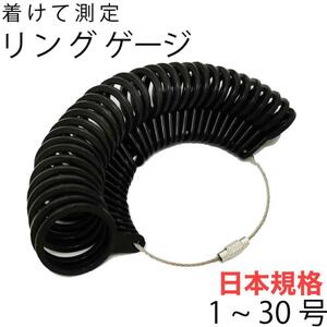 リングゲージ 1〜30号 黒 軽量 指輪 測定 計測 サイズ　日本規格