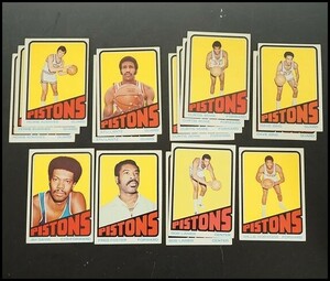 1972 Topps PISTONS 16枚(8種) #13/#16/#24/#35/#51/#66/#80/#94 BASKETBALL トップスカード バスケットボール 282a