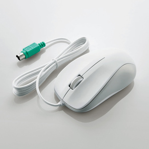 有線 PS/2接続光学式マウス 3ボタン Mサイズ マウスの基本性能をしっかり持ち、オフィスでの使用に最適: M-K6P2RWH/RS