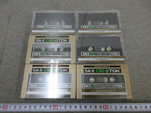 M【5-14】●11 電気店在庫品 TDK カセットテープ ハイポジ(CrO2) 6本まとめて SA-X C90 未使用長期保管品